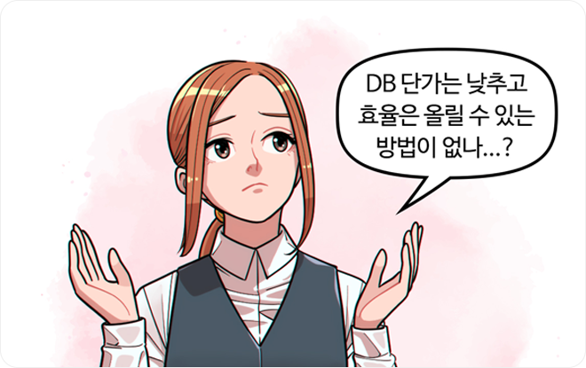 DB단가는 낮추고 효율은 올릴 수 있는 방법이 없나..?