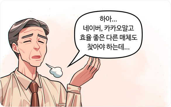 하아... 네이버, 카카오말고 효율 좋은 다른 매체도 찾아야 하는데...